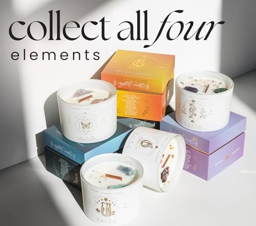 41h5tIXlIKL._SL500_.jpg Taurus, Virgo, Capricorn Gifts: 12oz Crackling Wood Wick Candles with Healing Crystals – Perfect for Women! - Image 8