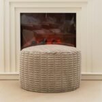 Asuprui Round Modern Pouf Ottoman - Foam-Filled Footrest for Living Room & Boho Decor - Image 7