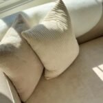 Acanva Cream Velvet 3-Seater Sofa: Modern Minimalist Comfort for Living Room or Apartment - Image 11