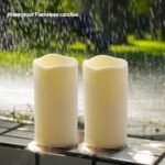 Xiangpeng Flameless LED Candles with 10-Key Remote & Timer, Waterproof, Battery-Operated Set of 2 for Home & Events (D3 x H5.5) Ivory - Image 3