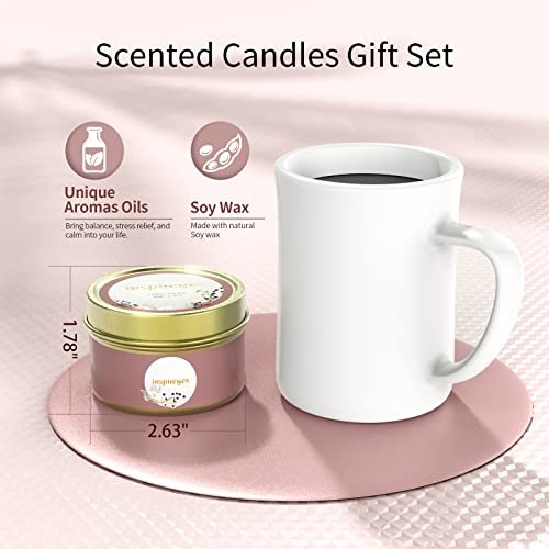 41nqk6373LL._SL500_.jpg Inspireyes Aromatherapy Candles Gift Set for Women – Scented Soy Tins with Crystals & Flowers. - Image 5