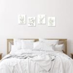 Erctoo Botanical Canvas Wall Art Set of 4, Framed Boho Decor for Bathroom & Bedroom, 8"x10" Eucalyptus Prints - Image 4