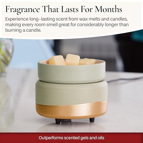 41oX5ne7bSL._SL500_.jpg CANDLE WARMERS ETC 2-in-1 Candle and Fragrance Warmer: Heat Scented Candles and Wax Melts to Freshen Your Space. - Image 4