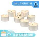 Stonebriar 100 Pack of Unscented White Tea Light Candles with 8-Hour Burn Time - 100 Count - Image 5