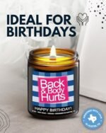 Funny Happy Birthday Candle: Unique Gift for 30th to 60th Birthdays, Back & Body Hurts Scent, Ready to Gift! - Image 3