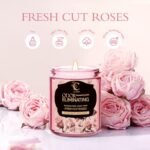 Jar Soy Candles: Long-Lasting 50-Hour Aromatherapy with Fresh Rose Scent - Perfect Gifts for Christmas, Birthdays, and Mother’s Day (7oz) - Image 2