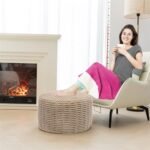 Asuprui Round Modern Pouf Ottoman - Foam-Filled Footrest for Living Room & Boho Decor - Image 3