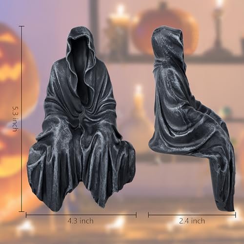 41vE-iqG-sL._SL500_.jpg SHOWFEICAT 5.1-Inch Gothic Resin Statue for Decor - Unique Mystic Design Fits Any Shelf - Image 4