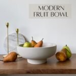 OAKOA Concrete Fruit Bowl - Large Modern Decorative Bowl for Kitchen and Entryway Tables - Image 3