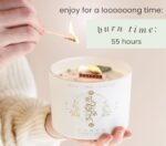 Taurus, Virgo, Capricorn Gifts: 12oz Crackling Wood Wick Candles with Healing Crystals – Perfect for Women! - Image 4