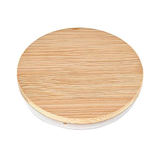41xpHihrEbL._SL500_.jpg Teensery Amber Matte Glass Candle Jar with Bamboo Lid for DIY Aromatherapy Candles - 1 Piece - Image 4