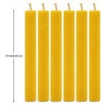 DEYBBY Handmade Dripless Beeswax Taper Candles – Set of 6 Brown Honeycomb Candles for Dinner Parties - Image 5