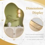 Dorlicecass 20"x36" Gold Asymmetrical Wall Mirror – Decorative Aviation Aluminum Frame for Bathroom, Bedroom & Entryway. - Image 4