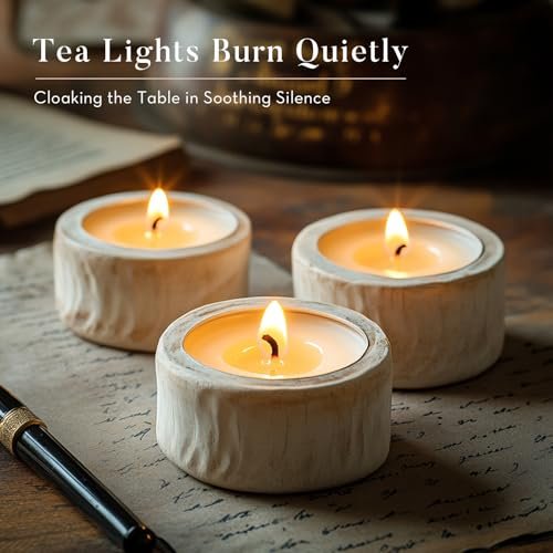 51-HsW3m9-L._SL500_.jpg Ashlux Unscented Palm Tea Light Candles - 100 Count, 4.5-Hour Burn Time, Smokeless, Perfect for Weddings & Parties. - Image 5