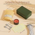 Hearth & Harbor 10 lb Soy Candle Wax Kit: Premium Wax Flakes, 100 Cotton Wicks, Stickers & Centering Devices - Image 2
