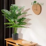 28" Tall Der Rose Artificial Monstera Plant - Faux Indoor Decor for Living Room and Home - Image 5