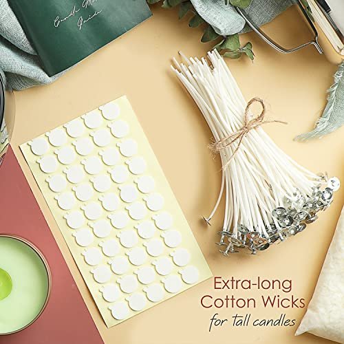 517Vcmk0MpL._SL500_.jpg Hearth & Harbor 10 lb Soy Candle Wax Kit: Premium Wax Flakes, 100 Cotton Wicks, Stickers & Centering Devices - Image 6