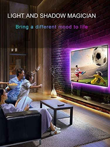 5183htSsMlL._SL500_.jpg KANTUTOE 13.1FT RGB TV LED Backlights for 32-65 Inch TVs, Music Sync, Bluetooth App & Remote, USB Powered for Gaming & Bedroom. - Image 6