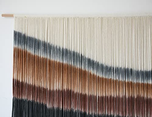 518B0mCFeTL._SL500_.jpg Large Tie-Dye Macrame Wall Hanging - 57" W x 35" L - Stylish Home Decor for Any Room. - Image 6