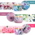Hausware 3-Pack Aromatherapy Candles: 2.5 oz Floral Soy Candles with 72H Burn Time - Perfect Gift for Women (Magnolia, Jasmine, Rose) - Image 2
