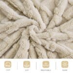 Aganear Fleece Throw Blanket: Soft, Lightweight & Cozy Blanket for Women - Ideal Gift for Any Occasion (50"x60", Khaki) - Image 9