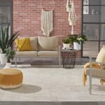 Nourison Essentials 8x10 Indoor/Outdoor Ivory Beige Area Rug - Easy Clean & Non-Shedding for Home & Patio. - Image 4