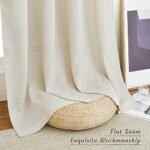 NICETOWN 84" Natural Linen Curtains, 2 Panels - Grommet Top Semi-Sheer Drapes for Privacy, W55 x L84 - Image 7