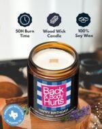 Funny Happy Birthday Candle: Unique Gift for 30th to 60th Birthdays, Back & Body Hurts Scent, Ready to Gift! - Image 2
