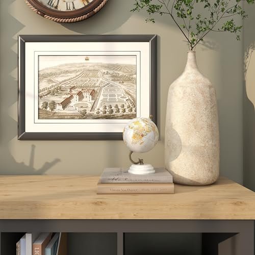 51EeirMducL._SL500_.jpg Deco 79 Marble Globe with White Base - 5" x 5" x 8" Elegant Decoration for Home or Office. - Image 7