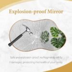 Dorlicecass 20"x36" Gold Asymmetrical Wall Mirror – Decorative Aviation Aluminum Frame for Bathroom, Bedroom & Entryway. - Image 6