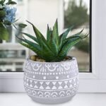 Winlyn 3-Pc Assorted Artificial Succulent Plants Set in Gray Geometric Pots for Indoor/Outdoor Decor. Perfect for Gifts! - Image 8