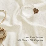 NICETOWN 84" Natural Linen Curtains, 2 Panels - Grommet Top Semi-Sheer Drapes for Privacy, W55 x L84 - Image 3