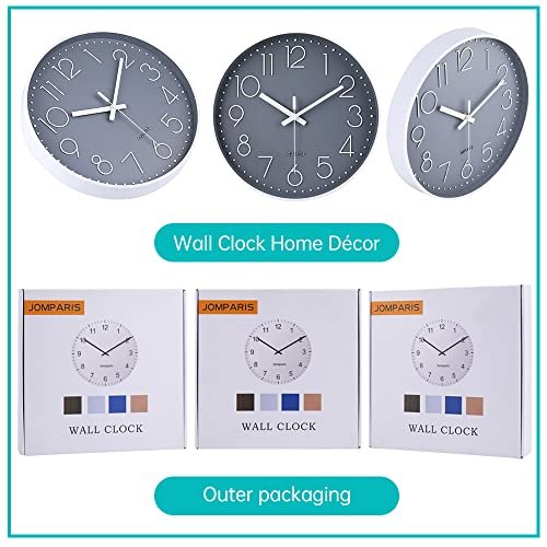 51J00FXcfiL._SL500_.jpg Jomparis 12-Inch Silent Wall Clock: Modern, Battery-Operated, Non-Ticking Decor for Home, Office, and More. - Image 5