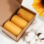 Set of 3 Handmade Beeswax Pillar Candles - Pure Beeswax Rolled for Gifts & Home Decor (2x3.4 in) - Image 8