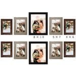 LUCKYLIFE 10-Pack Picture Frame Set: Gallery Wall Collage with 8x10, 5x7, and 4x6 Frames in 3 Finishes. - Image 7