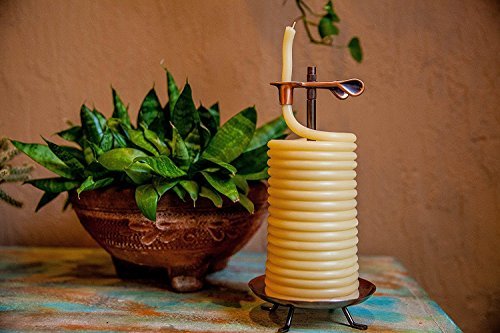 51Lc8cE3HiL._SL500_.jpg Candle by the Hour: 80-Hour Eco-Friendly Vertical Candle - Natural Beeswax with Cotton Wick - Image 2
