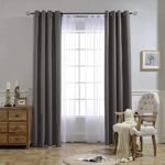 NICETOWN 84-Inch Gray Blackout Curtains - Thermal, Grommet Room Darkening Drapes (2 Panels, W52 x L84) for Bedroom & Living Room. - Image 7