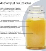 Village Candle Spiced Vanilla Apple Large Scented Candle, 21.25 oz Glass Apothecary Jar - Ivory - Image 3