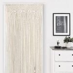 OIHYA Macrame Curtain Wall Hanging - Handmade Boho Curtains for Wedding Backdrop & Room Divider, 40"x80" - Image 7