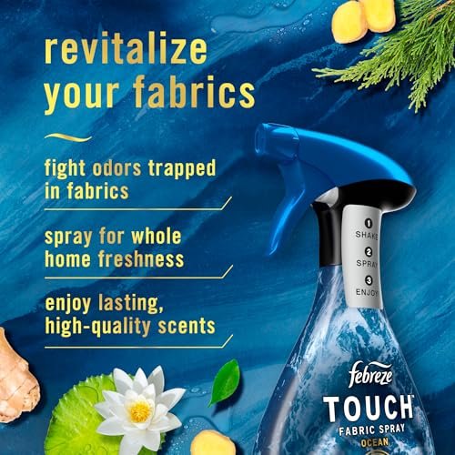 51RPwRH6CsL._SL500_.jpg Touch Fabric Spray – Ocean & Mountain Scent, 16.9 oz, Set of 2 Bottles for Fresh Fabric Care - Image 2
