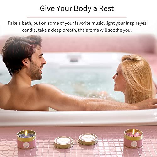 51STuHi6xWL._SL500_.jpg Inspireyes Aromatherapy Candles Gift Set for Women – Scented Soy Tins with Crystals & Flowers. - Image 6