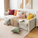 MIULEE Set of 2 Super Soft Beige Corduroy Pillow Covers, Boho Striped 18x18 inches for Couch, Living Room Decor. - Image 8