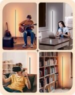 EDISHINE LED Corner Floor Lamp Set of 2 - 57.5" Dimmable Tall Lights with Remote, 7 Color Temperatures (Black) - Image 6