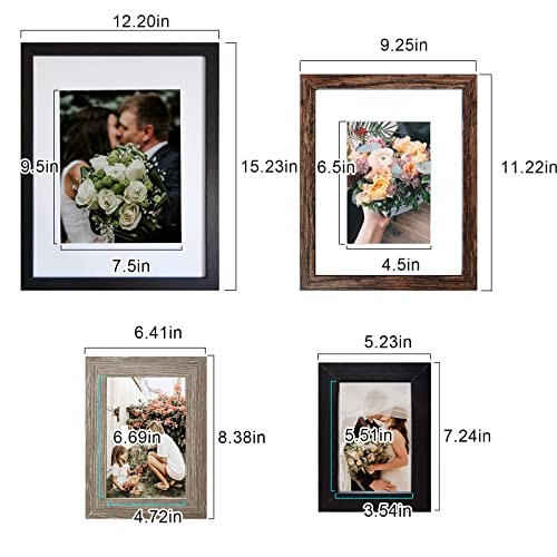 51XLmvvhbrL._SL500_.jpg SESEAT 10-Piece Collage Picture Frame Set: 11x14, 8x10, 5x7, and 4x6 Frames in 3 Finishes. - Image 4