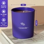 TranquilBliss Lavender Candles: 8 oz Purple Jar, Soy Wax, 45-Hour Burn – Perfect Gift for Mother's Day! - Image 4
