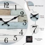 KECYET 8" Battery Operated Wall Clock: Silent, Non-Ticking Coastal Rustic Decor for Bathroom, Kitchen, Bedroom. - Image 5