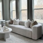 Acanva Cream Velvet 3-Seater Sofa: Modern Minimalist Comfort for Living Room or Apartment - Image 4