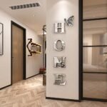 Doeean Home Letter Signs Acrylic Mirror Wall Stickers Decorations for Living Room Bedroom Decor Decals (Silver, 47.2 X 15.3IN)