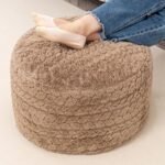 20x20x14 Round Pouf Ottoman - Boho Floor Pouffe for Couch & Sofa, Ideal Foot Rest for Living Room & Bedroom - Image 2