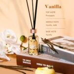 Reed Diffuser Set of 3 - Linen Vanilla Citrus Scent, 15 Sticks, 5.1 oz Total, Perfect for Home & Bathroom. - Image 3